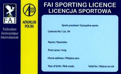 licencja FAI